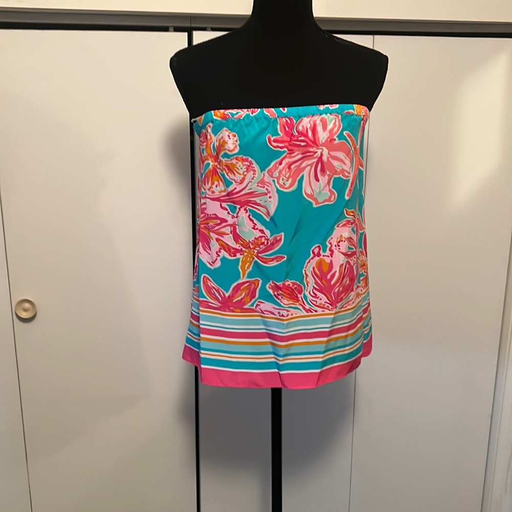 Lilly Pulitzer silk tube top